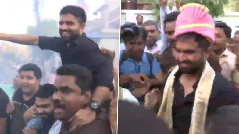 Roshan Arora, Kanpur Merchant Navi Officer, Receives Grand Welcome After 10-Month Detention in Guinea and Nigeria (Watch Video)