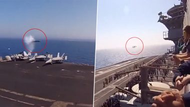 F-18 Breaks Sound Barrier Video: US Fighter Jet Creates Sonic Boom As It Goes Past Aircraft Carrier, Old Clip Resurfaces