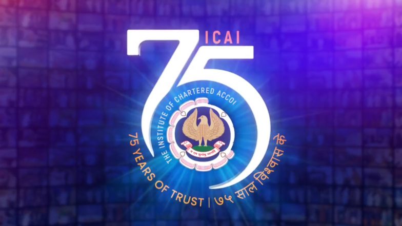 ICAI Foundation Day 2023: ICAI Unveils Special Logo To Commemorate Its 75th Year Celebrations on Eve of CA Day (Watch Video)