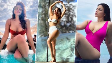 Shama Sikander Puts Her Hot Bod on Display As She Stuns in Sexy Swimwears in Latest Reel on Insta (Watch Video)