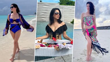 Sanni Leonexxx Videos - Sunny Leone XXX-Tra Hot Bikini Photos and Videos From Maldives Trip: From  Tie-Dye Prints to High-Waist, Sunny's Sexy Swimsuit Looks Are To Kill For |  ðŸ‘— LatestLY