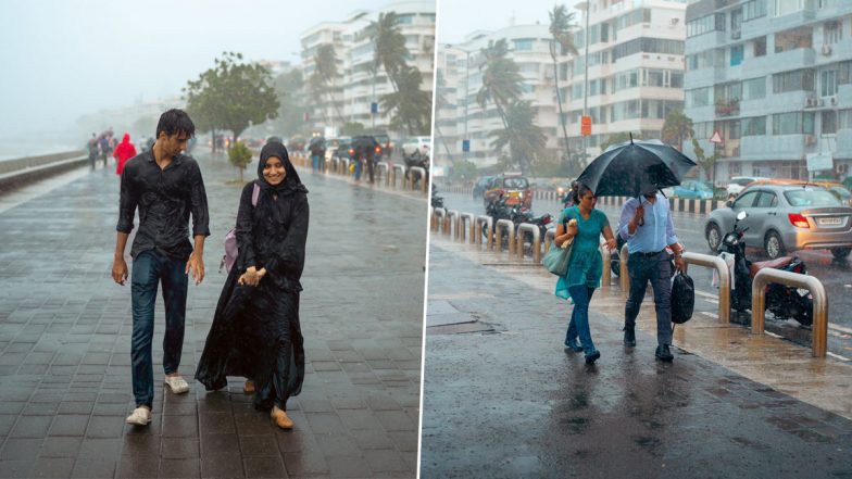 Mumbai Rains Photos and Videos: As Heavy Rainfall Continues in Mumbai, Netizens Share Glimpses of the Beautiful Weather