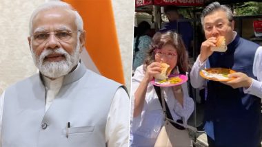 Japan Ambassador Hiroshi Suzuki Enjoys Street Food With His Wife in Pune, PM Narendra Modi Reacts to Viral Video