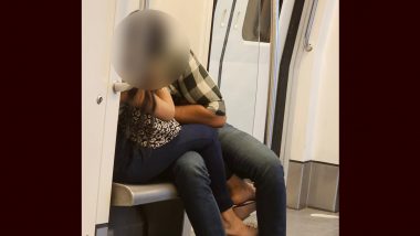 Delhi Metro Couple Kissing Video: Two Caught on Camera Indulging in PDA Inside Metro Train, DMRC Reacts to Viral Clip