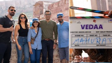 Vedaa: John Abraham and Sharvari Wagh Begin Shoot for Nikkhil Advani’s Upcoming Action Film (View Pics)