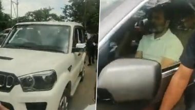 Rahul Gandhi’s Convoy on Way to Manipur’s Churachandpur Stopped by Local Police at Check Post Near Bishnupur (Watch Video)