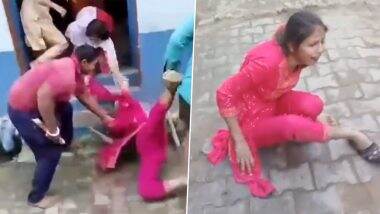 Uttar Pradesh Shocker: Man Assaults Woman With Axe Over Dowry Dispute in Ghaziabad, Horrifying Video Surfaces Online