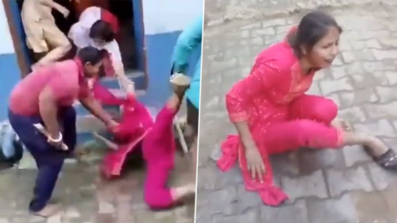 Uttar Pradesh Shocker: Man Assaults Woman With Axe Over Dowry Dispute in Ghaziabad, Horrifying Video Surfaces Online