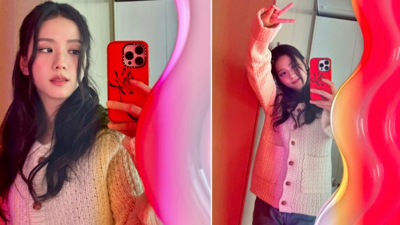 BLACKPINK's Jisoo Shares Adorable Mirror Selfies in White Buttoned Cardigan (See Pics)