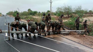 Cyclone Biparjoy: Indian Army’s Relief Columns Assist in Removing Fallen Trees, Electricity Poles at Gujarat’s Bhachau (See Pics)