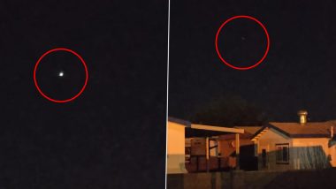 UFO Sighting in US: UFO Hunter Shares Video of Blinking Star-Like Orb Hovering Over Wellton in Arizona