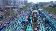 International Yoga Day 2023: Yoga Day Event in Surat Sets Guinness World Record for Largest Gathering of People at One Place (Watch Video)