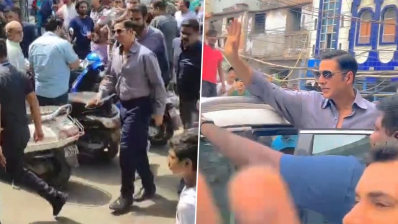 Shankara: Akshay Kumar Visits Jama Masjid for Film Shoot, Receives Thunderous Welcome From Fans (Watch Video)