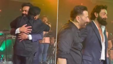 Sunny Deol Bf Video - Karan Deol-Drisha Acharya Wedding: Bobby and Sunny Deol Embraced Each Other  Warmly | LatestLY