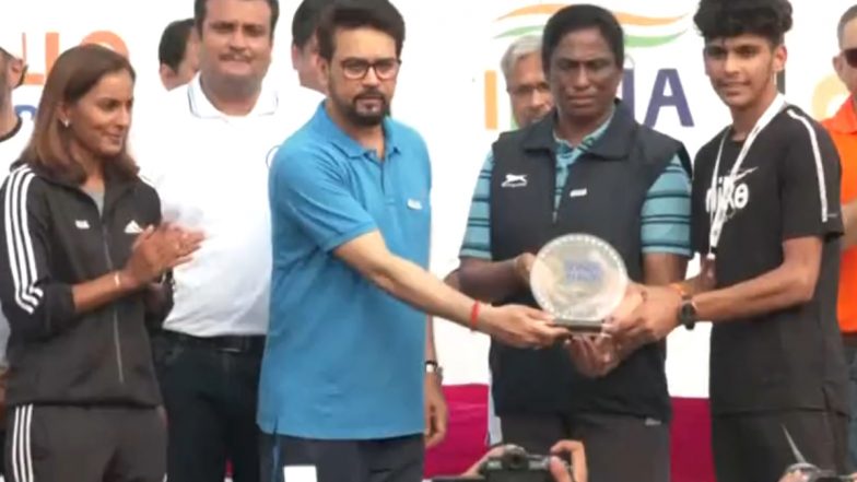 Delhi: Anurag Thakur, PT Usha, Wrestler Geeta Phogat Attend International Olympics Day 2023 Event (Watch Video)