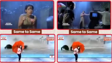 Juhi Chawla Reacts to Viral Video Clip of Journalist Reporting on Cyclone Biparjoy Holding Umbrella in Newsroom and It’s Hilarious