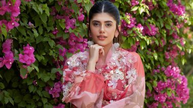 Sanjana Sanghi Radiates Feminine Grace In An Enchanting Floral Pastel Pink Dress
