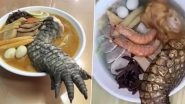 &lsquo;Godzilla&rsquo; Ramen Video: Taiwanese Restaurant Serves Crocodile Leg on the Side of Noodles, Customer Describes It Surprisingly Delicious