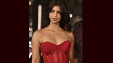 Suhana Khan Stuns In A Bold And Fiery Red Corset Dress, Redefines Fashion with Confidence!