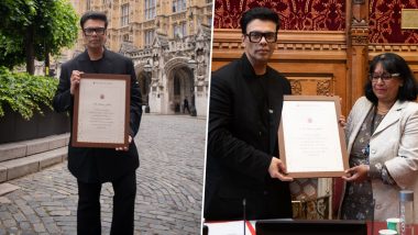 Karan Johar Honoured At The British Parliament For His Contribution To Global Entertainment Industry (View Pics)