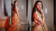 Aditi Rao Hydari Oozes Elegance in Golden Saree, Check Pictures of Hey Sinamika Actress