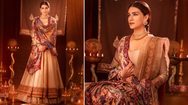 Adipurush: Kriti Sanon Looks Unreal In Beige Anarkali Suit And Lord Ram-Inspired Shawl!