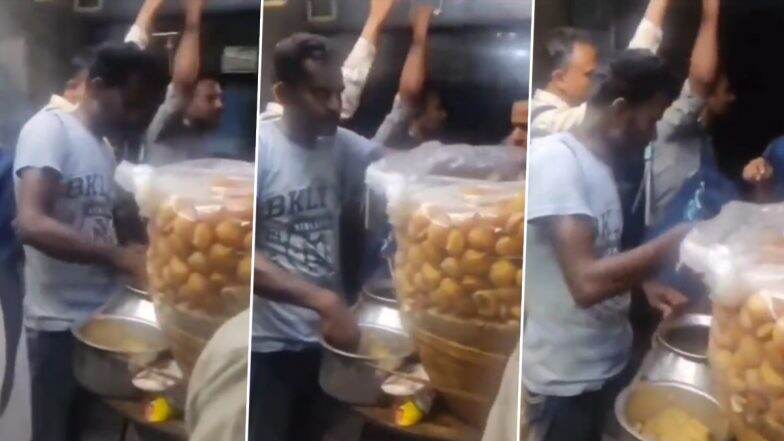 Pani Puri Wallah in Train Video: Man Seen Selling Golgappe to Commuters in Train Compartment, Netizens React Hilariously to Viral Clip