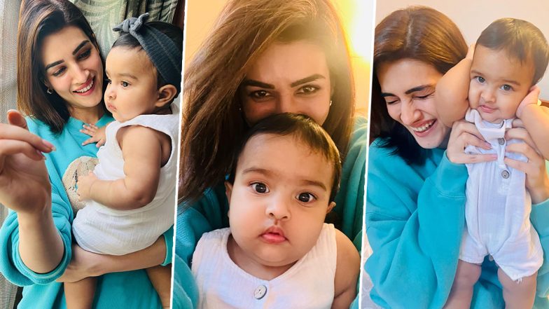 Kriti Sanon on Maasi Duty: Adipurush Actress's Cute Photos With Her Little Munchkins Will Melt Your Hearts! (View Pics)