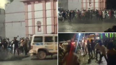 Gujarat Violence: Mob Pelts Stones at Police Personnel After Anti-Encroachment Drive in Junagadh Over ‘Illegal’ Dargah, One Dead (Watch Video)