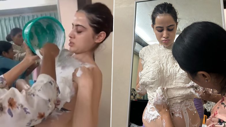 Uorfi Javed Leaves Fans Intrigued with Unique Fashion Experiment: A Dress Made of POP Plaster! (Watch Video)