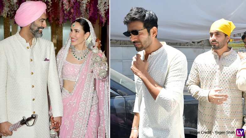 Sonnalli Seygall-Ashesh Sajnani Wedding: Pyaar Ka Punchnama Actors Kartik Aaryan, Sunny Singh Arrive for Co-Star’s Big Day (View Pics and Video)