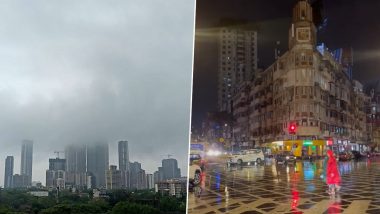 Mumbai Rains Today Photos and Videos: Moderate to Heavy Rainfall Observed in Various Parts of the City, Downpour To Continue, Says IMD