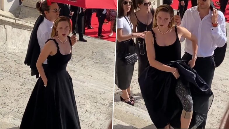 Rebecca Ferguson Lifts Dress and Shows Off Her Leggings to Fans at Premiere of Mission Impossible - Dead Reckoning Part One (Watch Viral Video)