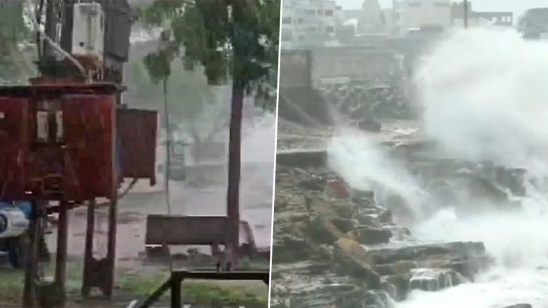 Cyclone Biparjoy in Gujarat Photos and Videos: Heavy Rains, Strong Winds, High Tides, These Pics and Clips Show Fury of Cyclonic Storm