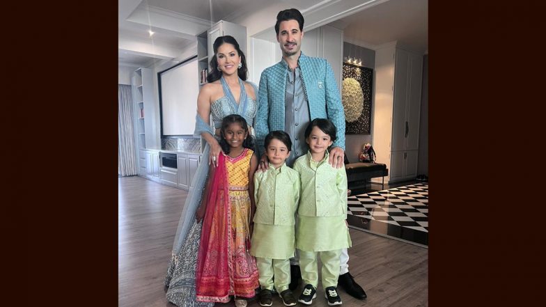 Sunny Leone, Daniel Weber, And Kids Exude Heartwarming Family Cuteness As They Dress Up For Their First Wedding Party (View Pic)