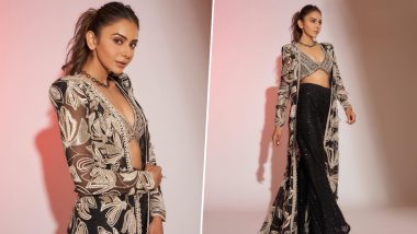 Rakul Preet Singh Shines in Black and Gold Ethnic Attire, Check Glam Pictures of Chhatriwali Actor