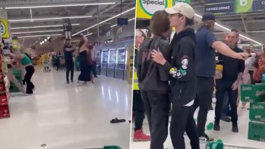 Woolworths Fight Viral Video: Brawl Breaks Out in Australian Supermarket, Woman Hands Over Her Baby To Join the Fight