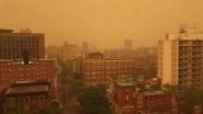 Canada Wildfires Effects: Air Quality Dips in the City of Ottawa, Smoke Turns the Sky Orange (Watch Video)