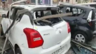 Cyclone Biaprjoy: Strong Gusty Winds Shatter Glass Windows, Damage Vehicles in Rajasthan (Watch Video)