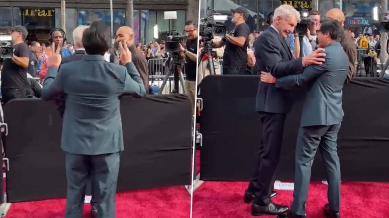 Ke Huy Quan's Surprise Appearance Delights Harrison Ford at US Premiere of Indiana Jones and the Dial of Destiny (Watch Video)