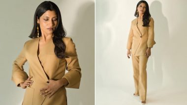 Konkona Sen Sharma Oozes Boss Lady Vibes in Beige Pantsuit, Check Stunning Pictures of Wake Up Sid Actress