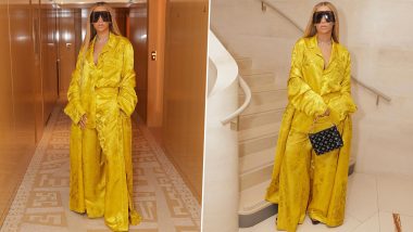 Beyoncé Looks Stunning in Silky Golden-Yellow Suit, Shares Pictures on Instagram