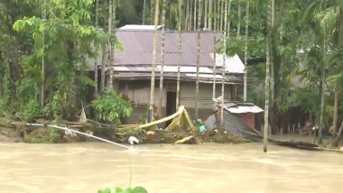 Assam Floods: Over 4.88 Lakh People Affected As Flood Situation Remains Grave; More Rainfall and Thunderstorm in Different Parts, Warns IMD (Watch Video)