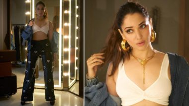 Tamannaah Bhatia Looks Quirky and Chic in White Bralette and Heart-Patterned Pants, Check Pictures of the Lust Stories 2 Actress