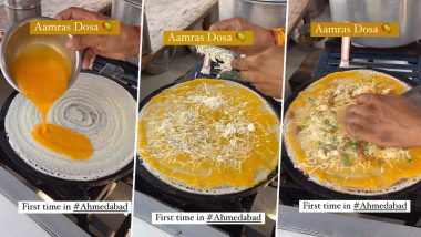 'Aamras Cheese Dosa' Is Food Form of Monday Blues That No One Asked for, but Here We Are! Watch Viral Recipe Video