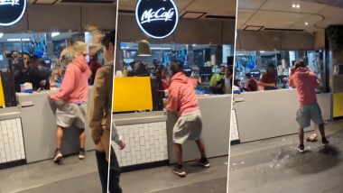 McDonald's Staff Fight With Customer in Australia Video: Employee Throws Drink in Customer's Face During Ugly Brawl in Sydney