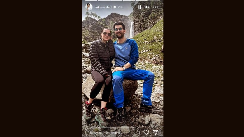 Karan Deol and Drisha Acharya Enjoy Honeymoon In Manali