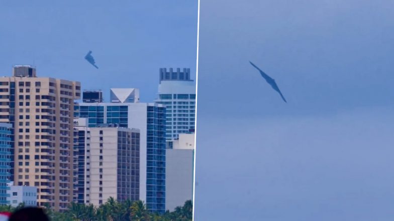 B-2 Spirit Stealth Strategic Bomber Glides Over Miami Beach (Watch Video)