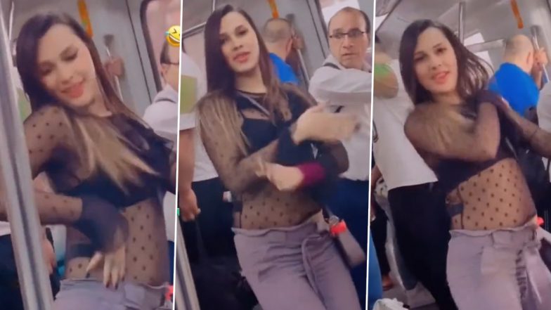 Pole Dance in Delhi Metro Video: 'Aye Mujra Chal Raha Hai?', Netizens Take Funny Dig After Clip Of Girl Dancing Inside Coach Goes Viral