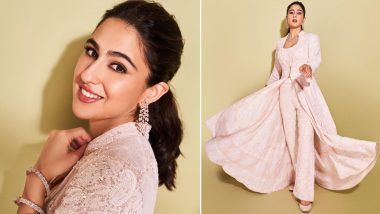 Sara Ali Khan Sets New Fashion Goals in Pink Asymmetrical Ensemble, Exudes Grace and Glamour in Chikankari Suit Pant (View Pics)